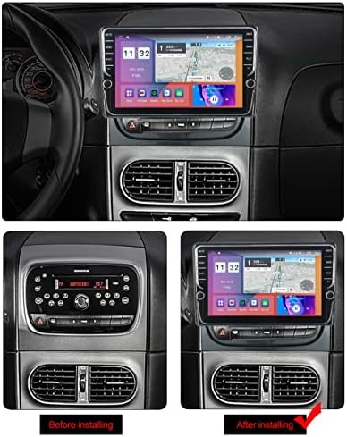 ADMLZQQ ANDROID 11 DUPLO DIN DIN IN-DASH Séreo para Fiat Strada IDEA 2012- 9 '' Receptor multimídia com CarPlay Android