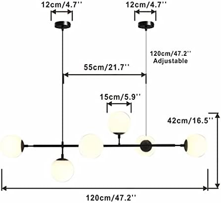 Bokt Modern teto pendente de teto Light Chandelier Globo Globo Globo pendurado luminária para a sala de estar da sala de estar