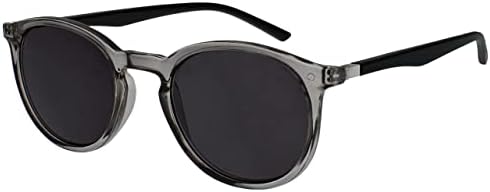 Opulize Met 2 pacote grande masculino cinza Clear Braços pretos Sun Leitores lendo óculos UV400 SS60-7C