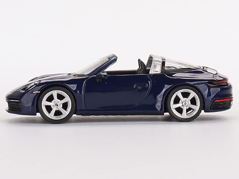 911 Targa 4S Gentian Blue Metallic Limited Edition para 3000 peças em todo o mundo 1/64 Modelo Diecast Car por miniaturas