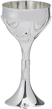 Rite Lite Alto Copo Kidish Cup de Vida Design - Cálice Premium de Prata Premium Com S -STEM Shabat Goble