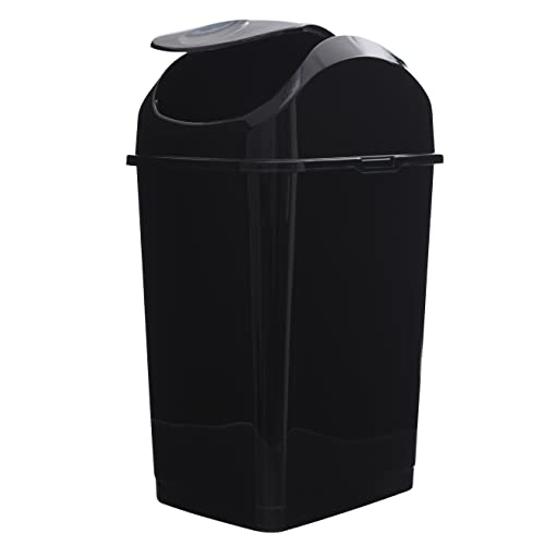 Lixo de cozinha Superio com tampa superior da tampa de 9 galões lixo lixo 37 Qt plástico durável, encaixe em pequenos espaços,