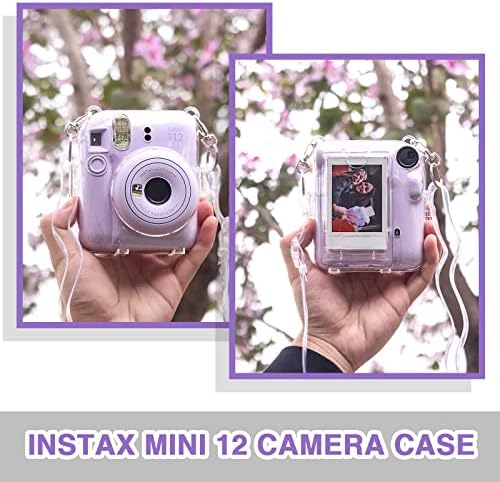 Wogozan Clear Case para Fujifilm Instax Mini 12 Câmera de filme instantânea com bolso fotográfico atualizado segura