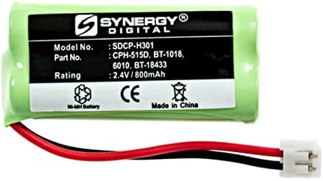 Synergy Digital Cordless Phone Battery, compatível com Radio Shack 23-930 Combinamento de bateria sem fio Inclui: Baterias 3 x SDCP-H301