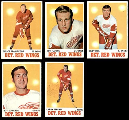 1970-71 Topps Detroit Red Wings perto da equipe set Detroit Red Wings GD+ Red Wings