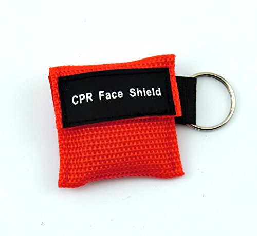 20pcs máscara de RCP para bolso ou chaveiro CPR escudo de face com barreira de respiração de válvula de uma maneira para primeiros socorros ou treinamento de primeiros socorros