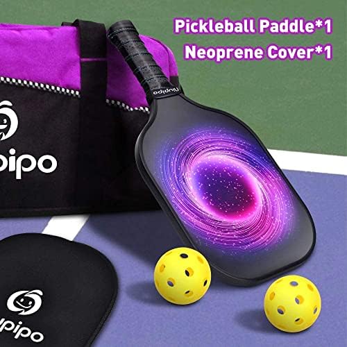 Niupipo Pickleball Paddle, Pickleball aprovado pela USAPA com face de fibra de vidro, cobertura protetora, Ultra Cushion,