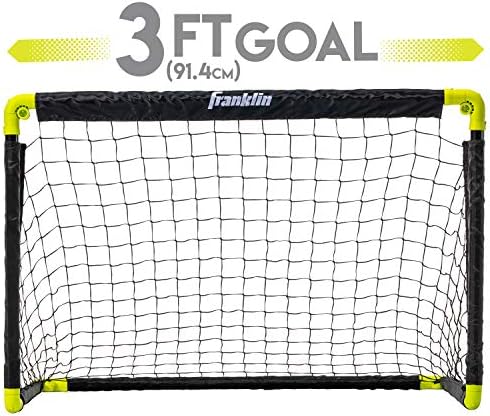 Franklin Sports Mini Soccer Getent Set - Backyard + Mini Net Indoor + Ball Set com bomba - Conjunto de gols de futebol
