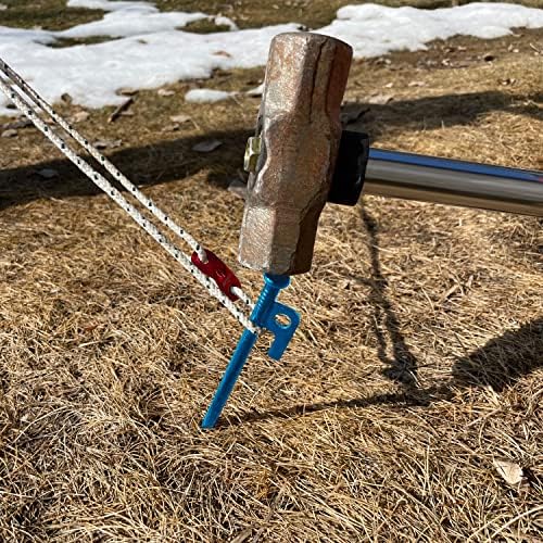 Estacas de barraca de aço carbono de 12 polegadas, pinos de metal pesado para uma barraca de acampamento, dossel, lona, ​​toldo ou