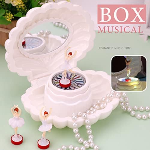 CEALIFTY 2PCS dançando menina Musical Decorative Musical Box Musical Box Box Box Box Storage