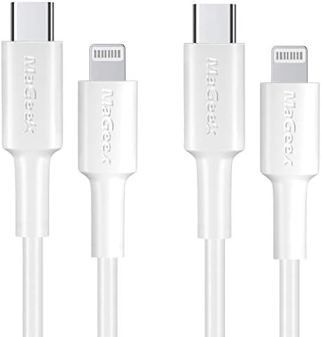 Cabo USB C para Lightning 6 pés, Mageek [Apple MFI Certified] [2ft, 6ft] Long iPhone PD Charger compatível com iPhone 13/13 Pro Max/12/11/X/XS/XR/XS/8 Plus, iPad Air /Vagens aéreas, suporta a entrega de energia