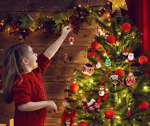 Whatsign Christmas Ornamentos 2021,4 Pacote Crianças Ornamentos de Natal Decorações de Natal