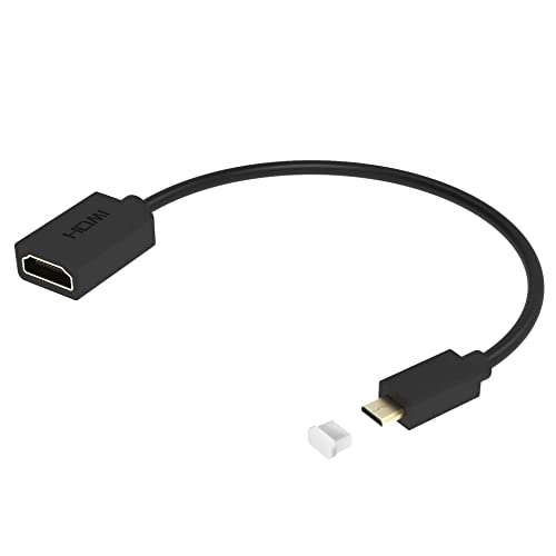 Adaptador Micro HDMI para HDMI, cabo feminino 4K Mirco HDMI para HDMI, suporta 1080p 3d, para GoPro Hero8/7/6/5, Raspberry