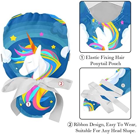 2 peças Doodle Mouse e queijo Elastic Bandrage amarre os chapéus para mulheres e homens