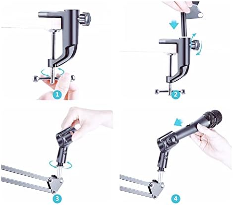 Só de tesoura de suspensão de suspensão de microfone maravilhosamente ajustável, carga máxima de 1 kg de microfone compacto