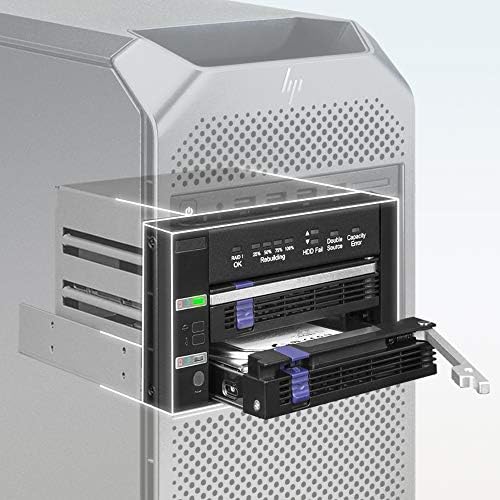 Dock gelado Dual 2,5 & 3,5 DISCURSO DE RUDA SATA/SSD RAID RAID 1 Gabinete de rack móvel em 2 x 5,25 Baía - MB901SPR -B