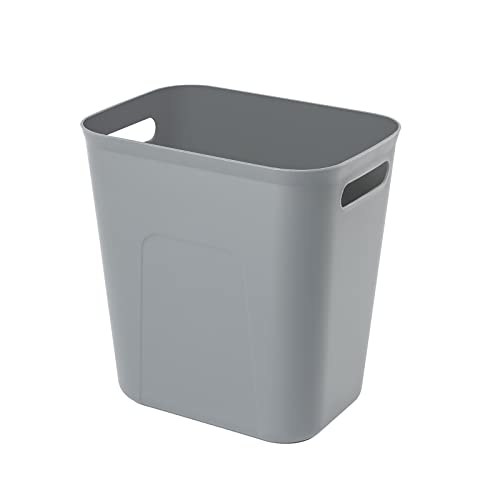 Uujoly plástico pequeno lixo pode cesta de resíduos, cesta de recipientes de lixo para banheiros, lavanderia, cozinhas, escritórios, quartos infantis, dormitórios, 3,5 galões, verde azul
