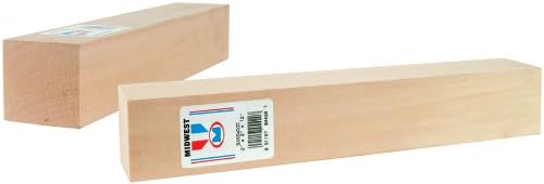 Midwest Products 4421 Micro-Cut Quality Basswood Block, 2 por 3 por 12 polegadas