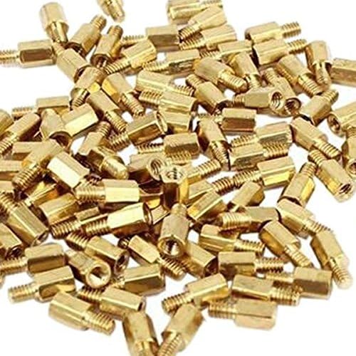 Parafuso 100 PCs M2 4 + 4mm UNILATERAL HEXAGONAL COLUNA DE BRASS DE APOIO DO CIRCULTO DO CIRCULTO DO CIRCULT