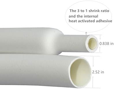 320 PCs 3: 1 Tubulação de encolhimento, embrulho de encolhimento de tubulação de encolhimento de calor para fios Auto e instalações estéreo de protetor de fios e estéreo