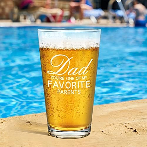 Presente de vidro de cerveja papai - pai, você é um dos meus pais favoritos, engraçado cerveja Pint Glass 15oz, presente do dia dos