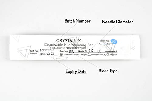 Crystalum descartável caneta microblading 10pcs 12 pinos 0,25mm A agulhas de sobrancelha Tattoo Tattoo Tool