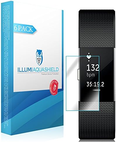 Illumi Aquashield Screen Protector Compatível com carga Fitbit 2 Filme TPU flexível de alta definição sem bubble