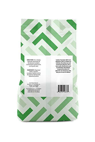 Brand - Solimo Epsom Salking Aid, eucalipto perfumado, 3 libras