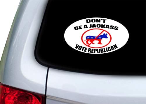 Não seja um voto de jackass, presidente republicano, Donald Trump 2020, sticker sticks de adesivo eleitoral, patriota americano