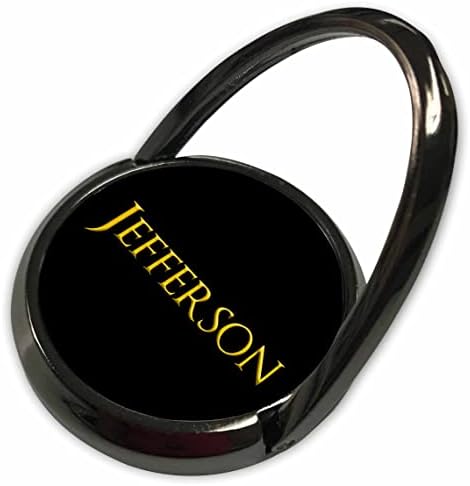 3drose Jefferson Classic Boy Baby Nome na América. Amarelo em preto ... - anéis de telefone