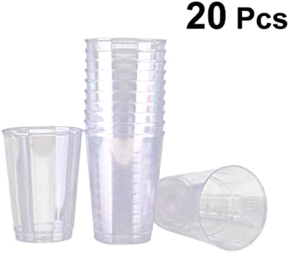 Luxshiny Copo descartável 20 PCS Copas de plástico transparentes xícaras descartáveis ​​xícaras de vinho coquetel