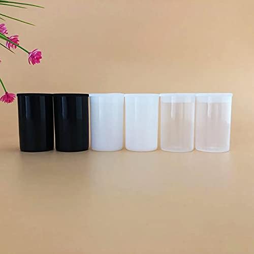 Uuyyyeo 10 pcs filmes plásticos canistões de plástico transparente com tampas de rolo de roll contêiner tubo de armazenamento vazio