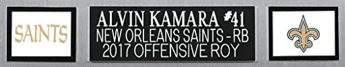 Alvin Kamara autografou White New Orleans Jersey - lindamente emaranhada e emoldurada - assinada à mão por Kamara e autêntico certificado por Beckett - inclui certificado de autenticidade