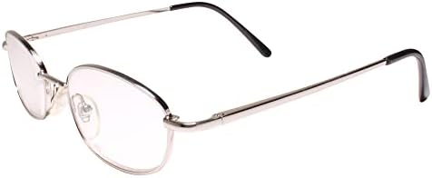 Clássico Retro Spring Teldes Oval Silver Frame 1.25 Reading Readers Glasses