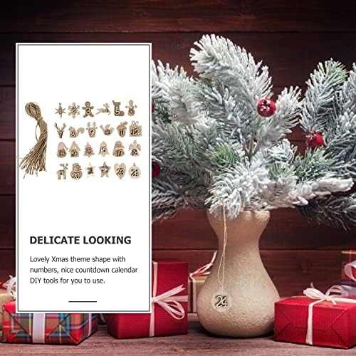 Aboofan 1 conjunto de calendários decorativos pingentes de natal tags de calendário pendurados hungings de árvore de natal para