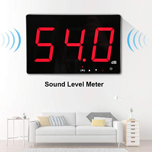 9,6 polegadas LCD LCD Nível de som digital Testador de medidor de parede pendurado METENTO DE ENTRADOR 30 ~ 130DB Testador de decibel do testador de ruído com função de alarme