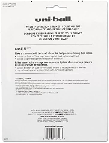 UNI-BALL 40110 SIGNO GEL 207 ROLLER BALL BAL