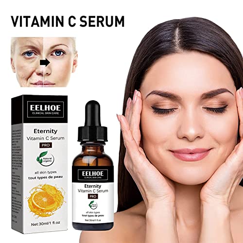 2pcs Eelhoe Eternity Vitamina C Serum, Eelho Soro de vitamina C, soro de vitamina C para manchas escuras do rosto, soro