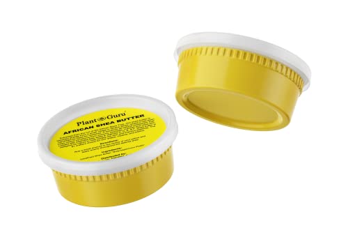 Manteiga de karité africana cru 8 oz. Amarelo não refinado natural puro - hidratante ideal para o crescimento de pele seca, corpo, rosto e cabelo. Ótimo para fabricação de sabão e laboratório diy.
