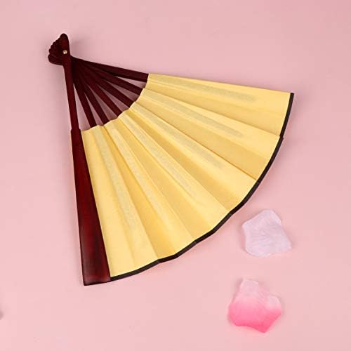 Besportble 2 PCs dobráveis ​​fã de seda de seda em branco Pintura Diy Fã Chinês Fan dobrável Kung Fu Tai Chi Fan dos Bridal Dancing