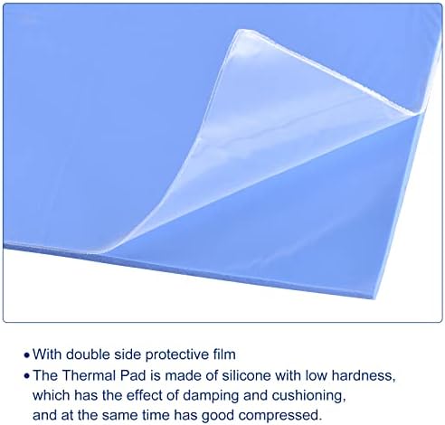 Meccanixity Thermal Pad Heat Condução Padrões de silicone Condutor 100 x 100 x 0,5 mm 4w para componentes Pacote azul de abastecimento
