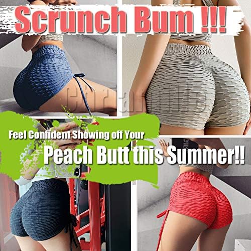 Chripeille Scrunch Butt Lift shorts sem costura Tik Tok Ruched Shorts de motoqueiro