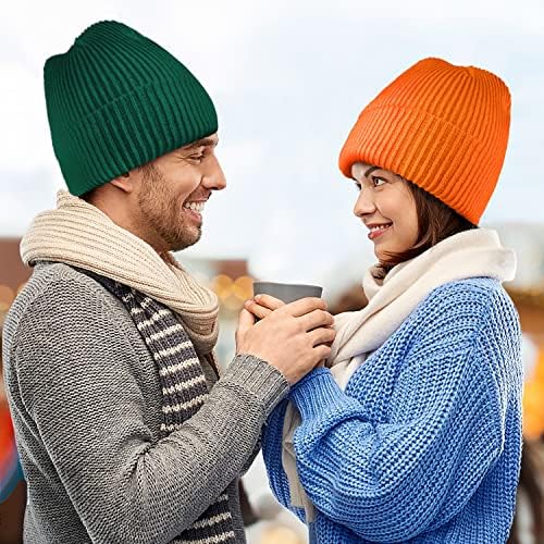 Lakibole 2 pacote chapéus de gorro para homens primavera verão outono de inverno de inverno gorro desleixado para mulheres adolescentes
