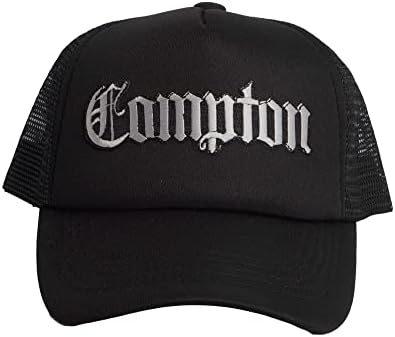 Top Headwear Youth Boys Kids Compton La Snapback Trucker Cap preto