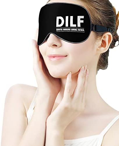 Dilf dedicado envolvido pai pai cegos máscara dormindo capa de sombra noturna alça de olho com gráfico engraçado para homens de um tamanho