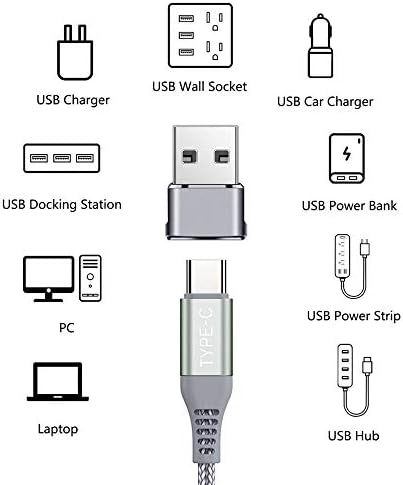 QCES USB C feminino para USB Adaptador masculino 2Pack e micro USB para USB C Adaptador 4pack