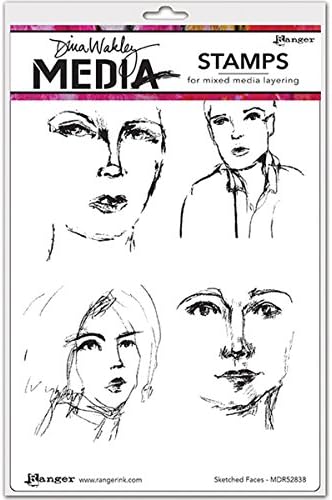 Ranger Sketched Faces Dina Wakley Media Salfe, 6 x 9