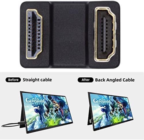 Conector Chenyang HDMI 1.4, HDMI masculino a fêmea SAVERS SAVERS 360 graus para baixo U Shape Back Extension Adaptador