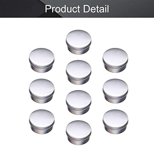 Heyiarbeit 10pcs 5 oz latas de alumínio redondo podem parafusar os recipientes de tampa de metal superior para bálsamo para