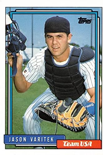 1992 Topps trocou beisebol #123T Jason Varitek Rookie Card